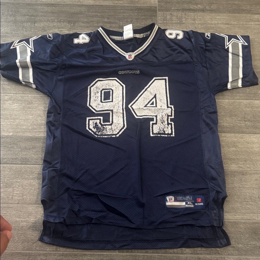 NFL Navy and White Jersey with Silver Accents